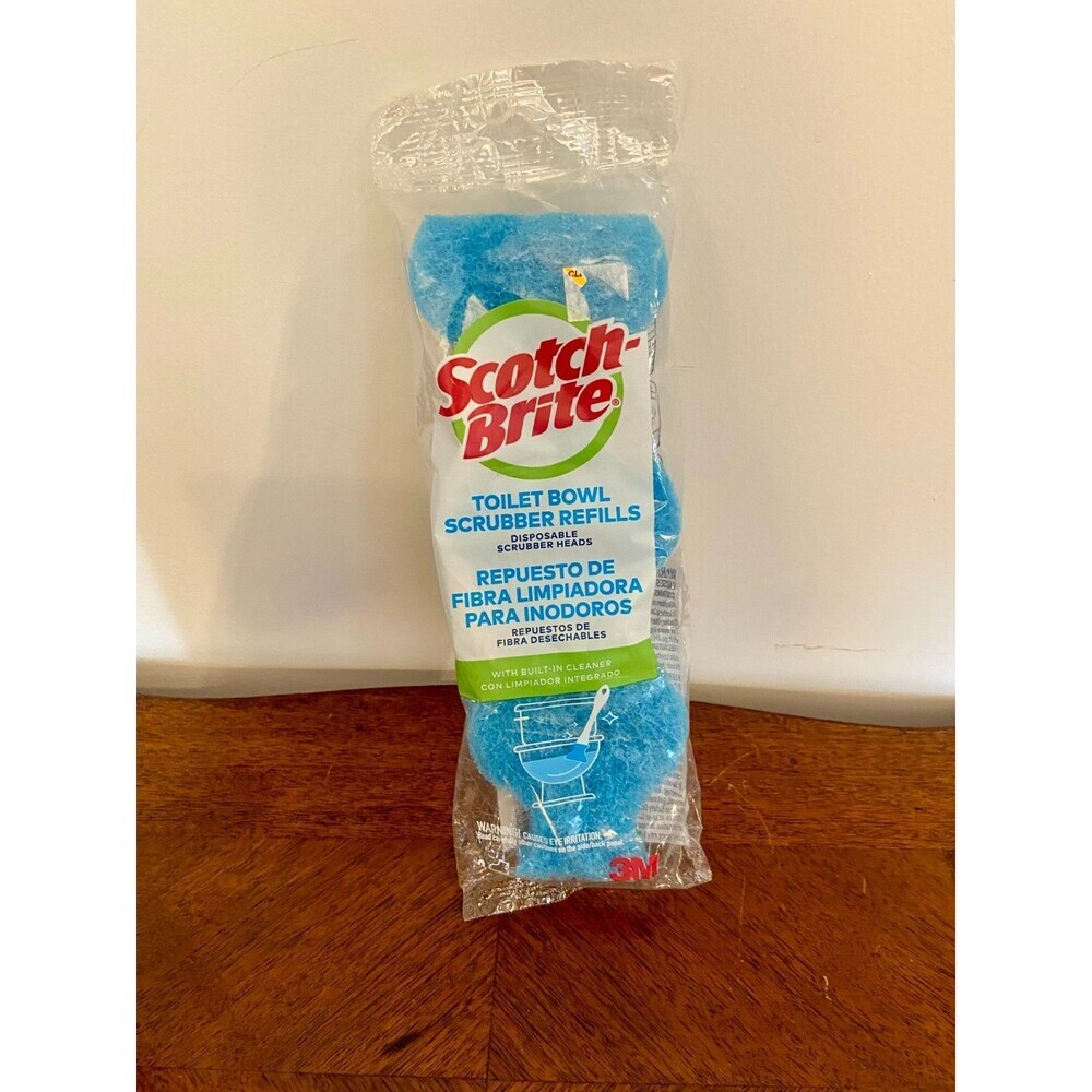 Scotch Brite 3M Blue Toilet Bowl Refills (3 Pack) Disposable Scrubber Heads